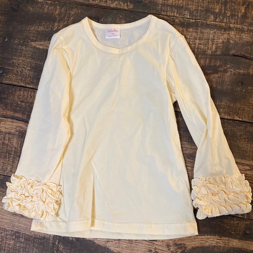 Girls ruffle long sleeve top